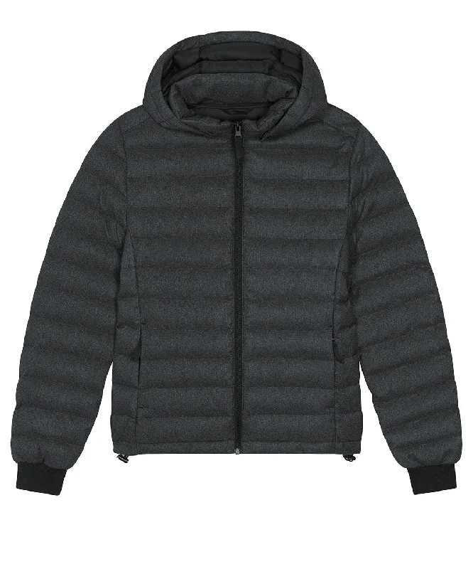 Stella Voyager wool-like padded jacket (STJW897) | Deep Metal Heather Grey