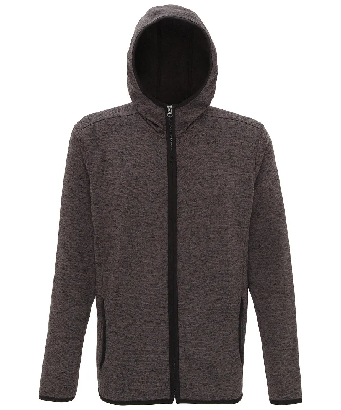 TriDri® Melange knit fleece jacket | Charcoal/Black Fleck