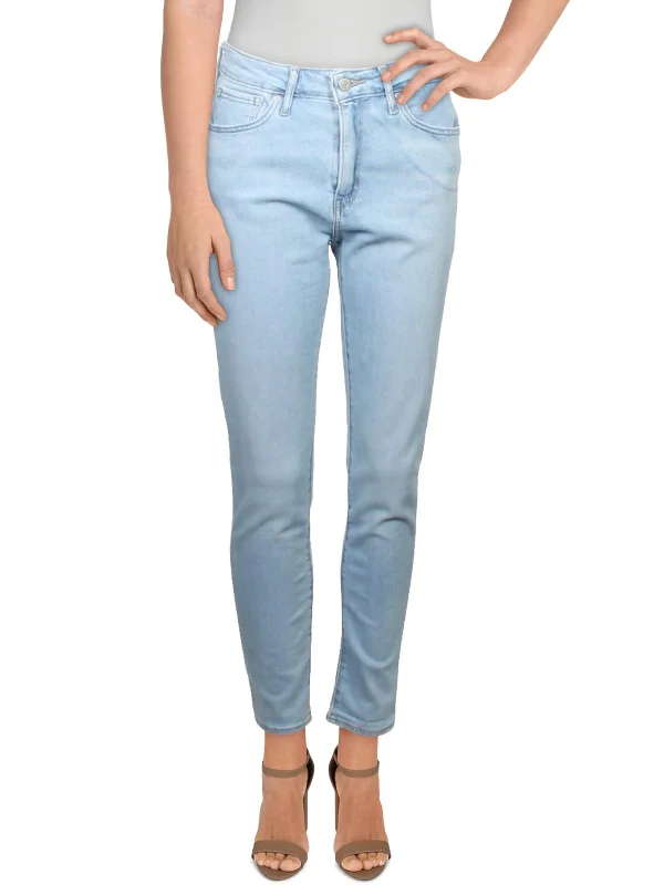 721 Womens High Rise Light Wash Skinny Jeans