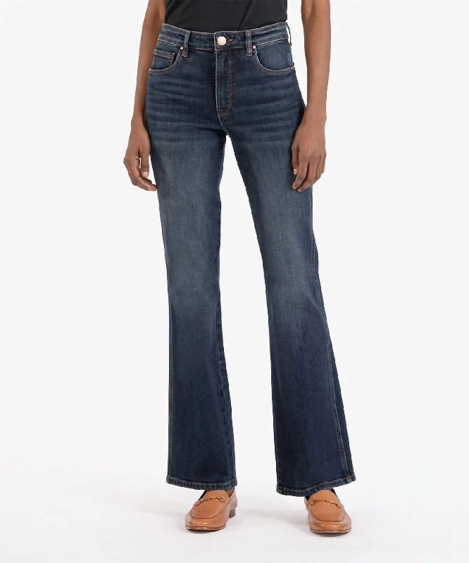 Ana High Rise Fab Ab Flare Jeans In Dark Wash