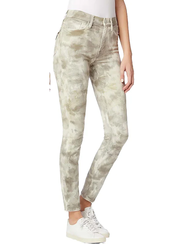 Collin Womens High Rise Tie-Dye Skinny Jeans