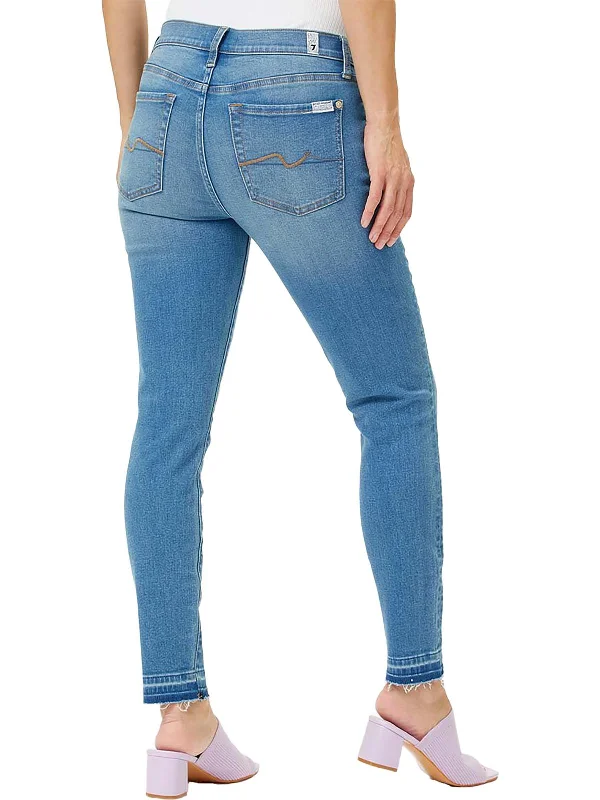 Gwenevere Womens Mid-Rise Ankle Skinny Jeans