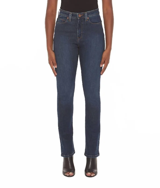 Kate High Rise Straight Jeans In Cool Starry Night