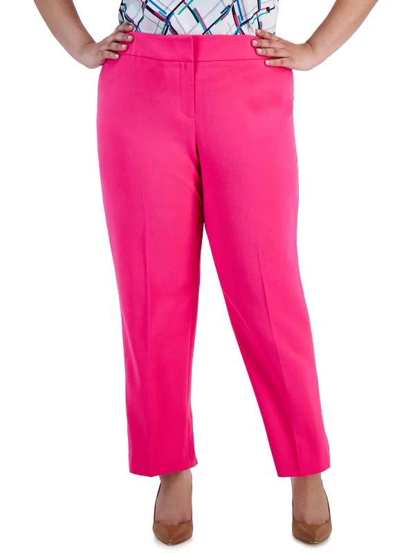 Plus Womens HighRise Stretch Ankle Pants