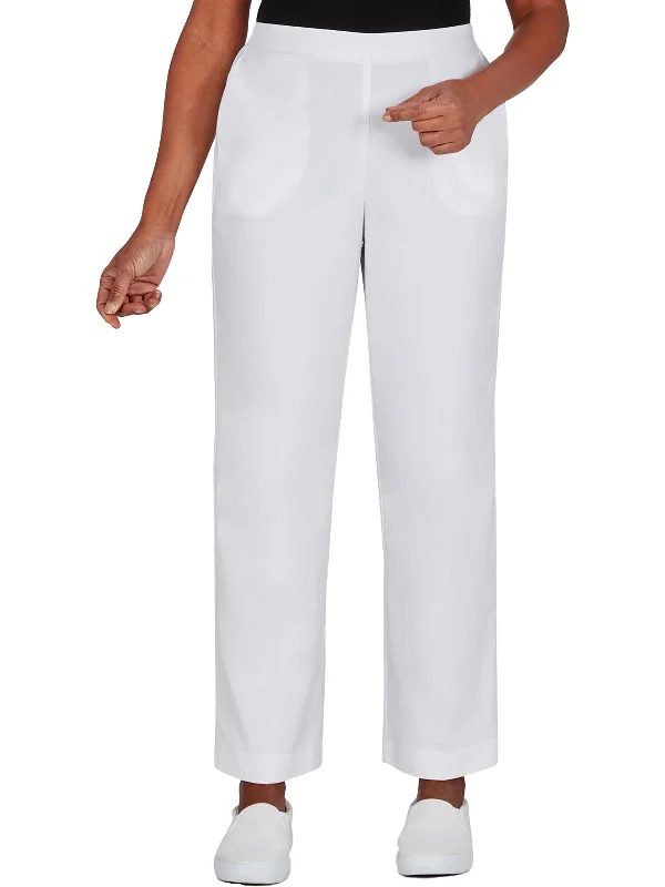 Plus Womens Traditional Fit Comfort Waist Straight Leg Pants