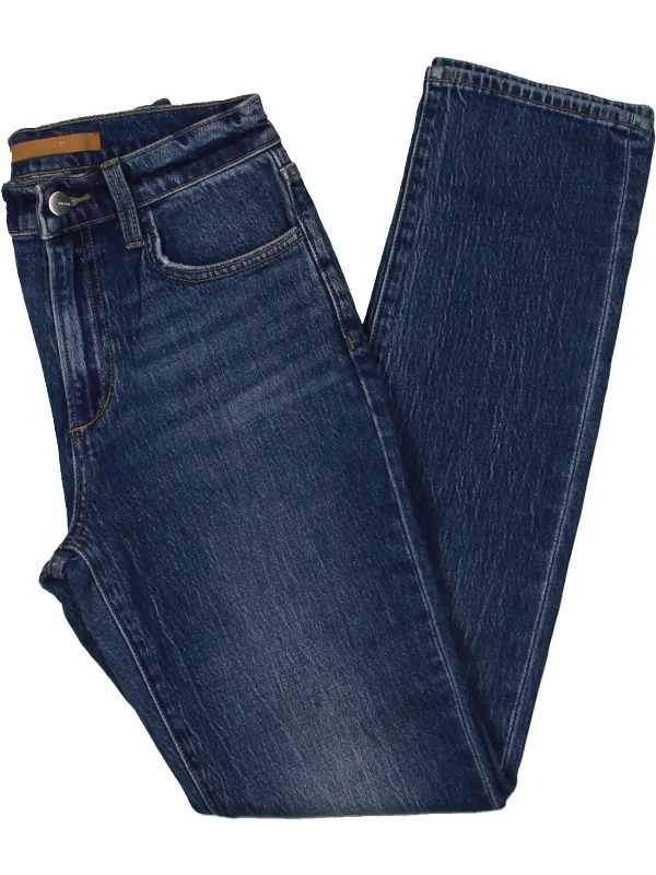 The Runway Luna Womens High-Rise Medium Wash Cigarette Jeans