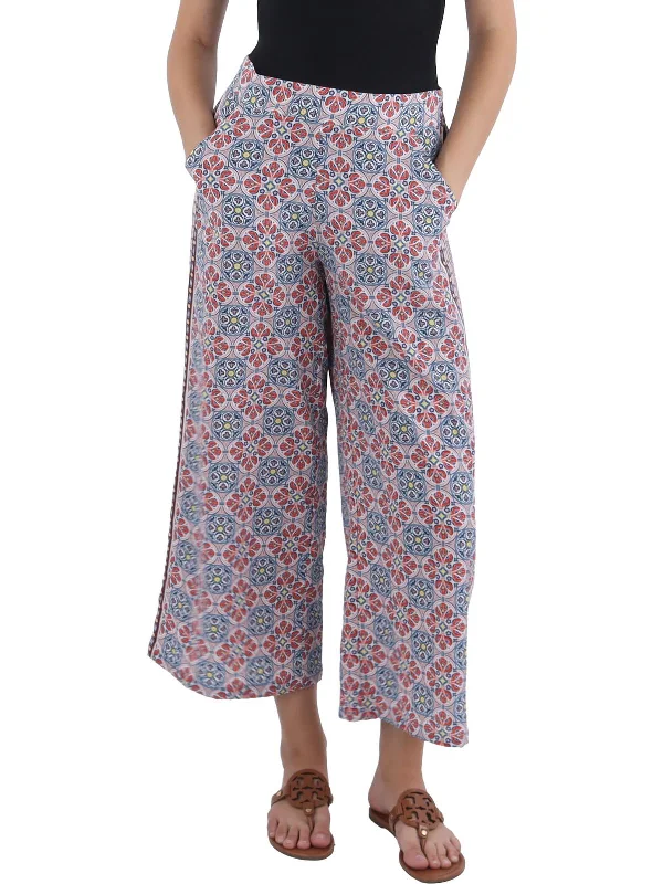 Womens Baroque High Rise Wide Leg Pants