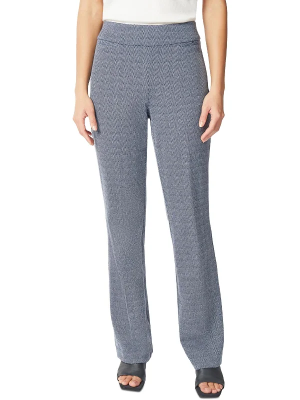 Womens Herringbone Pull On Bootcut Pants