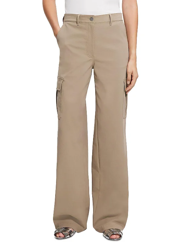 Womens Oversized Twill Cargo Pants