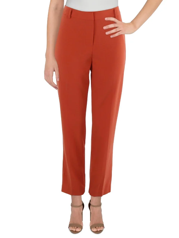 Womens Pocket Polyester Ankle Pants